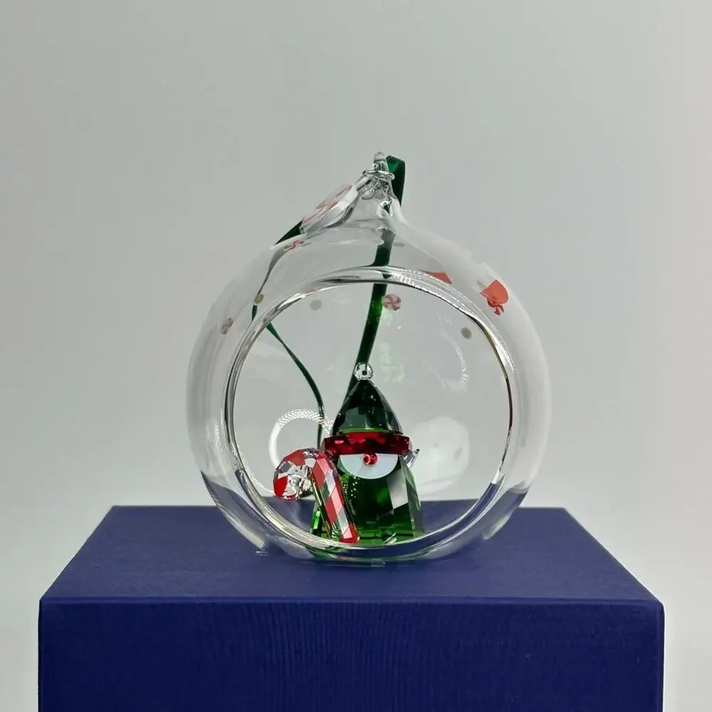 Swarovski Holiday Cheers Santa’s Elf Ball Ornament Chirtmas